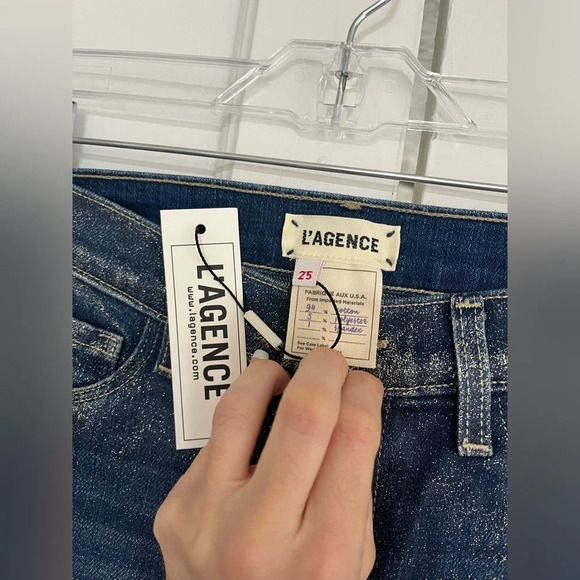 L'AGENCE El Matador glitter Coated Skinny Jeans - Picture 8 of 10